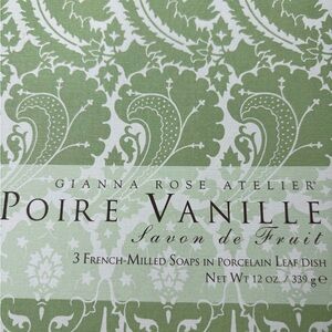 Poire Vanille Green Decorative Bath Soap Set
